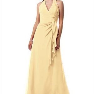 David’s Bridal Canary Yellow Prom/Bridesmaid Dress